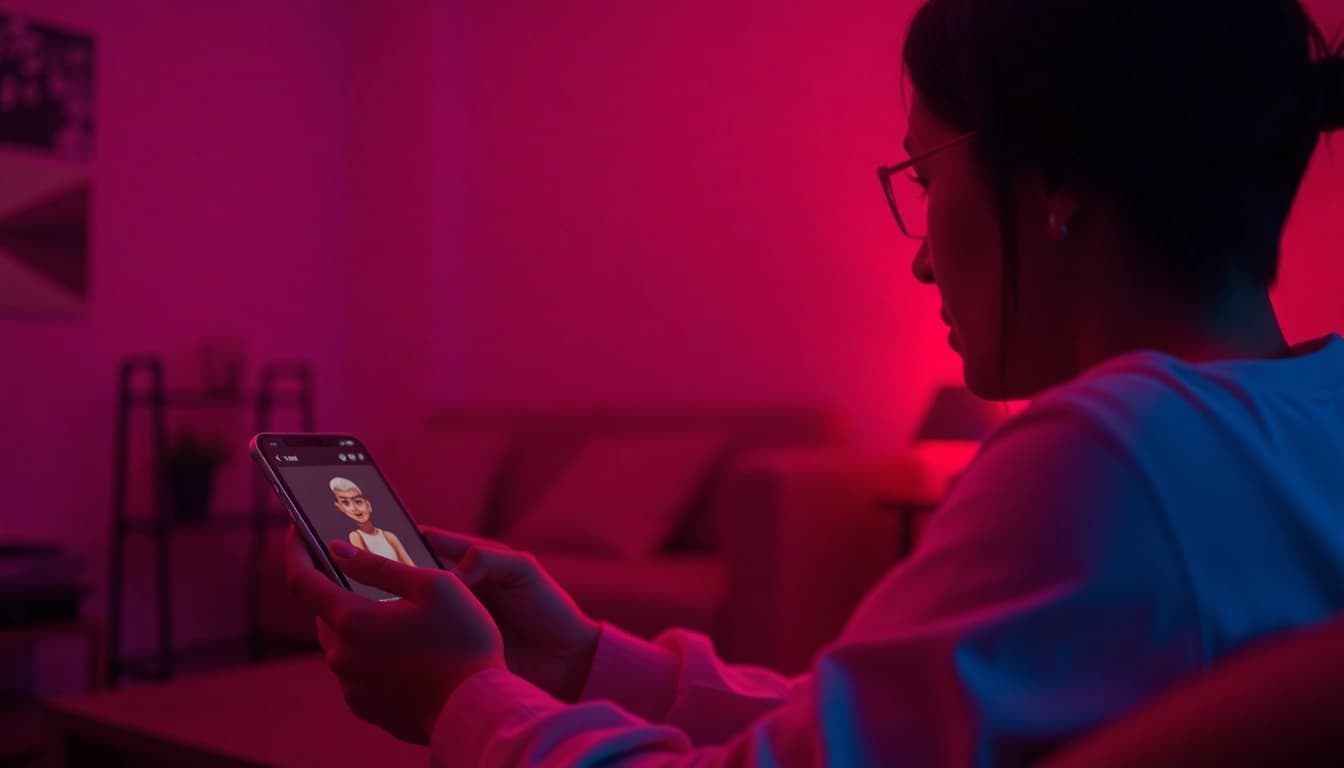 Engaging scene illustrating ai chat nsfw interaction on a modern device.
