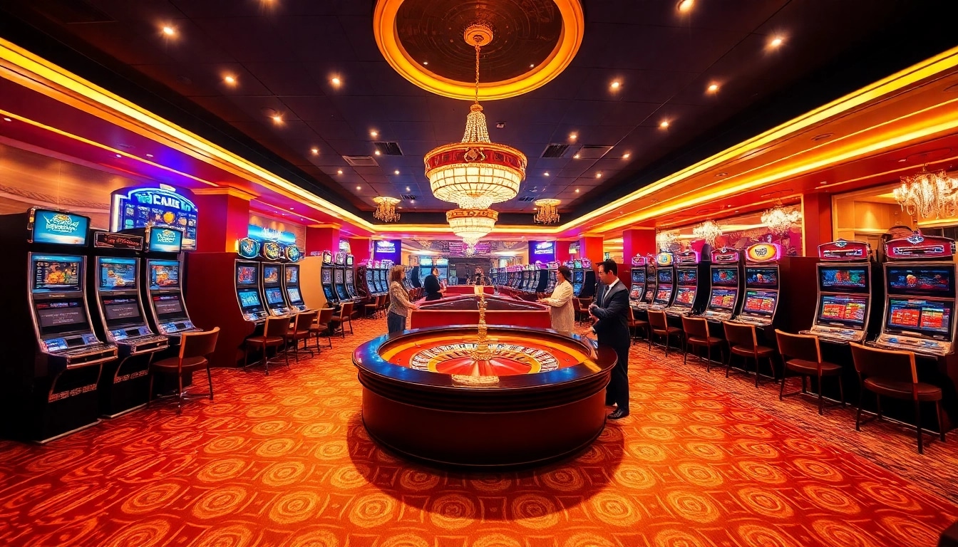 Erleben Sie den Nervenkitzel der besten Online-Casinos mit glücklichen Spielern und eleganten Spielautomaten.