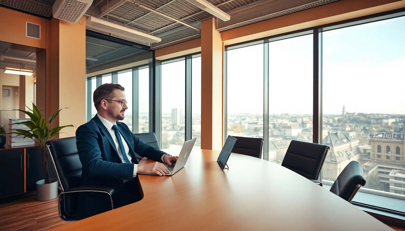 Headhunter Bielefeld berät Kandidaten in einem modernen Büro.