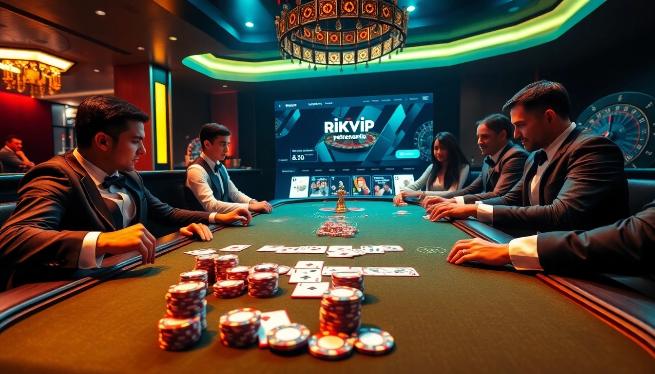Experience thrilling poker action at https://rikvip.bz/ with engaging players, vibrant chips, and high-stakes excitement.