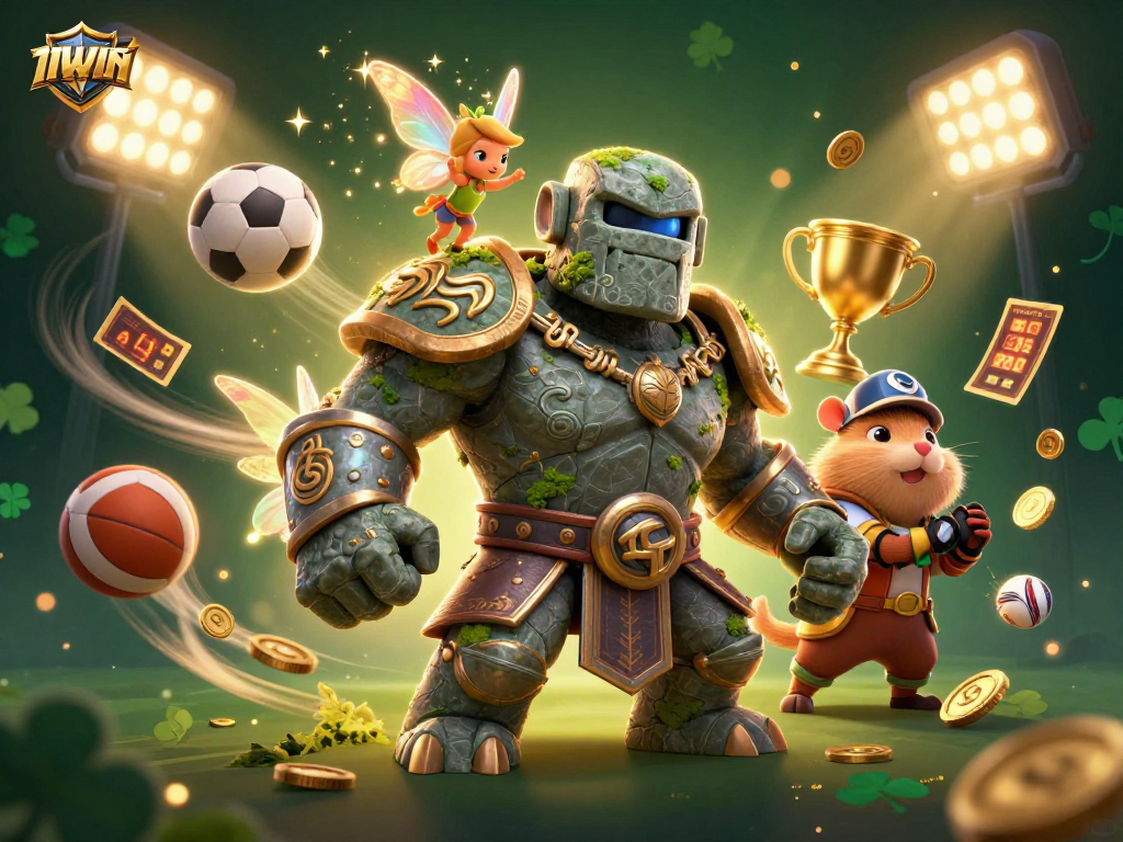 Experience thrilling betting at 11WIN with dynamic casino action illuminated by golden sparkles.