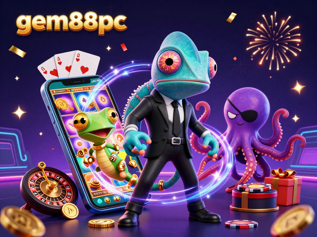 Experience dynamic casino action with gem88pc featuring colorful slots and engaging characters.