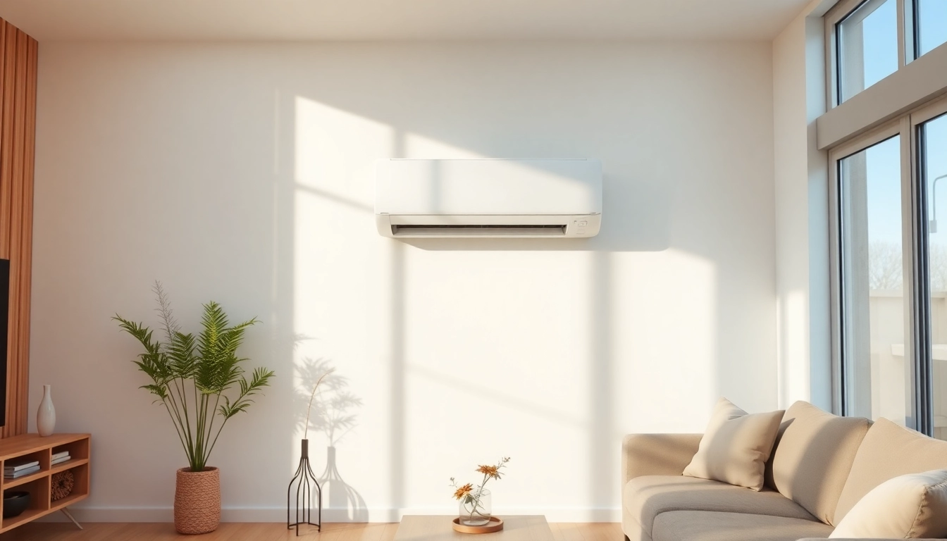 Analyze Klima kosten through an elegant air conditioning setup in a contemporary living room.
