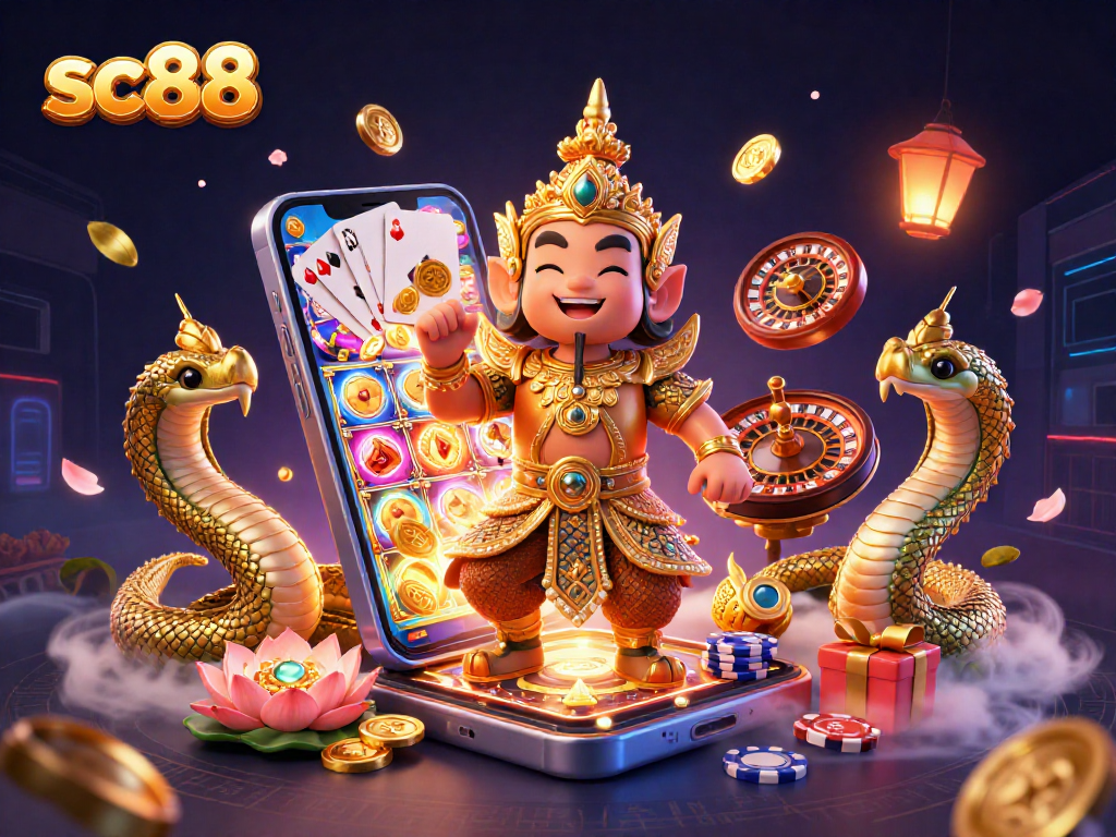 Experience engaging gameplay with SC88, featuring vibrant slot games and dynamic casino elements.