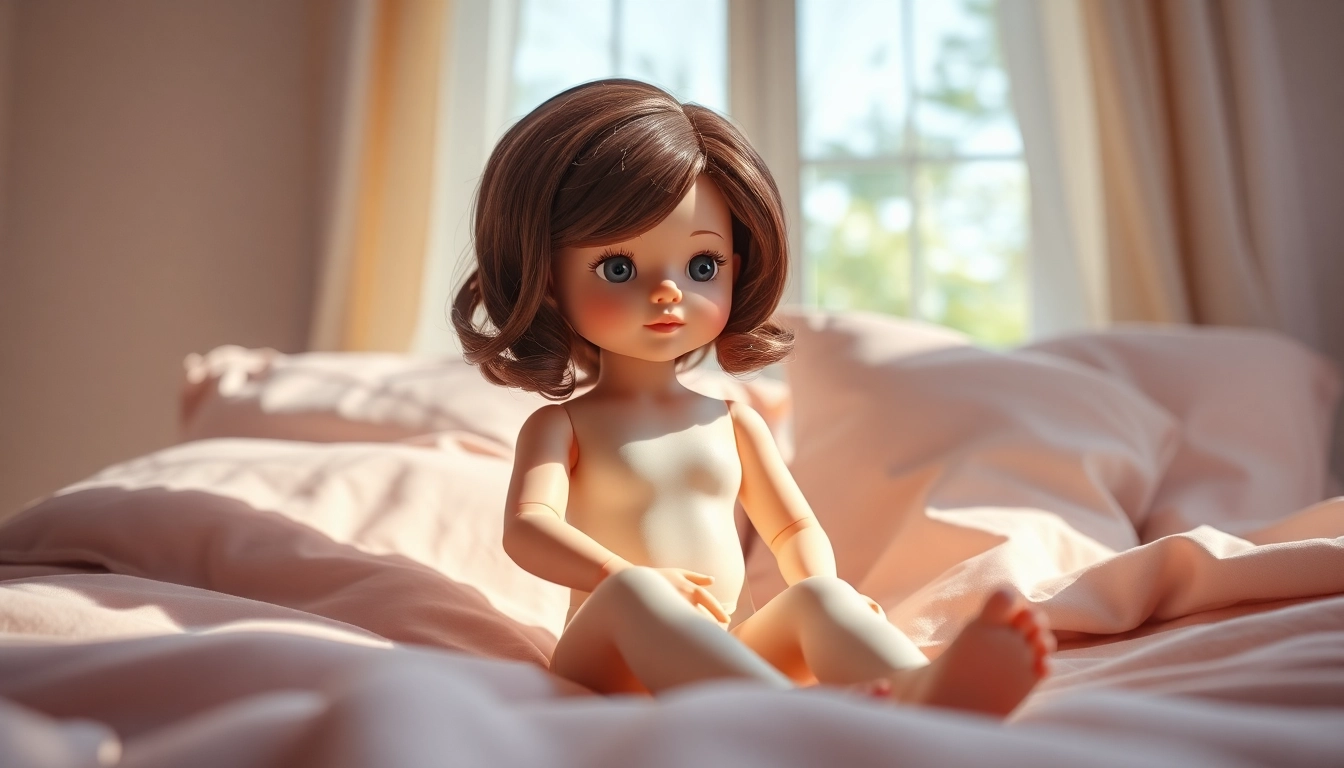 Ein faszinierendes Beispiel für Love Dolls in einem gemütlichen Schlafzimmer.