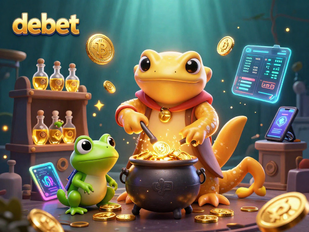 Immerse in debet's thrilling casino world, where gold coins and crypto merge in vibrant action.