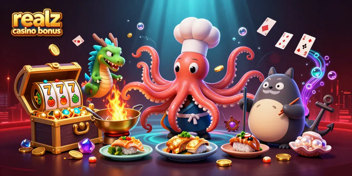 Spielen Sie mit dem realz casino bonus und genießen Sie eine lebendige Casino-Szene mit prächtigen Charakteren und bunten Spielautomaten.