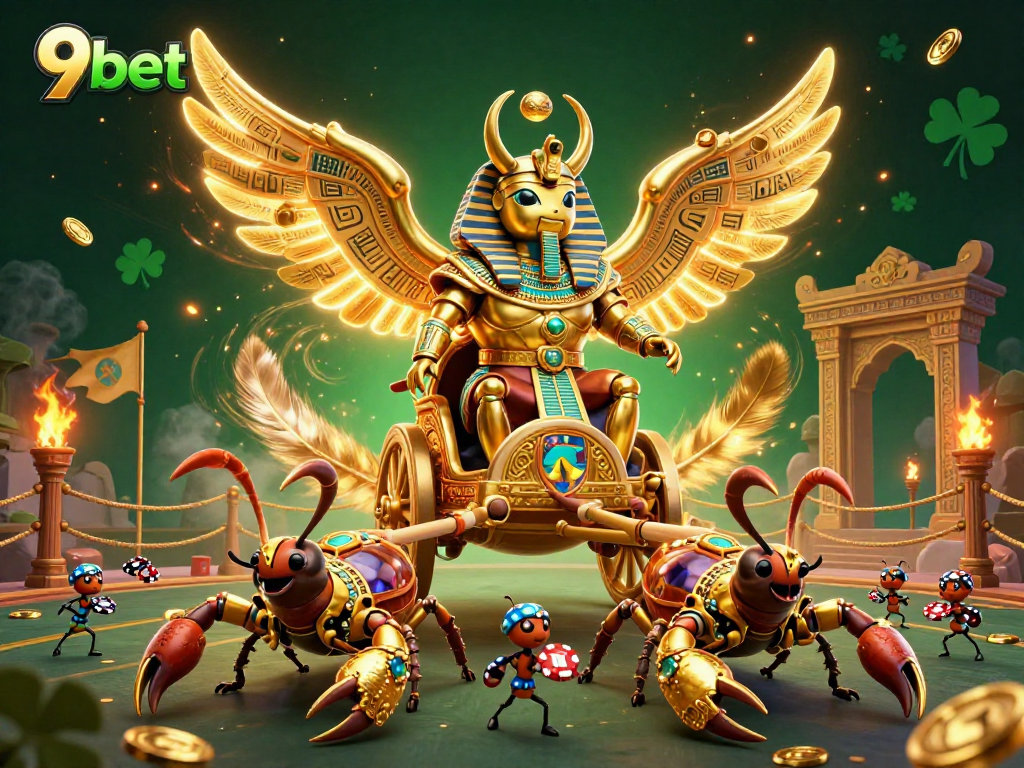 Experience fast-paced betting action with 9bet's vibrant 3D casino illustration.