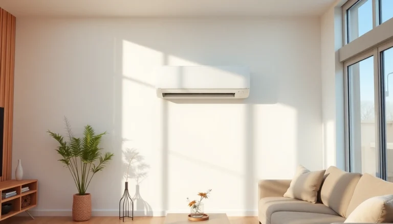 Analyze Klima kosten through an elegant air conditioning setup in a contemporary living room.