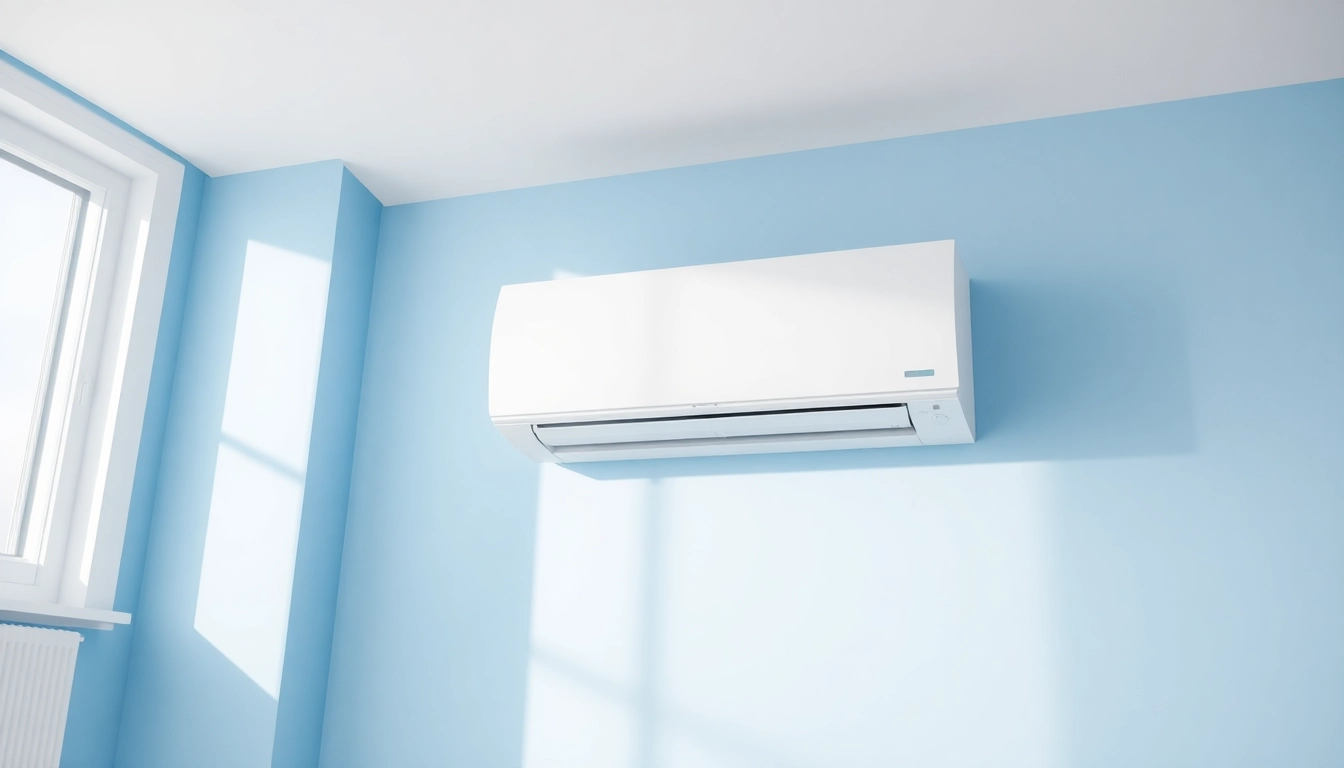 Visualizing Klima kosten, a sleek split air conditioning unit efficiently cooling a contemporary living room.