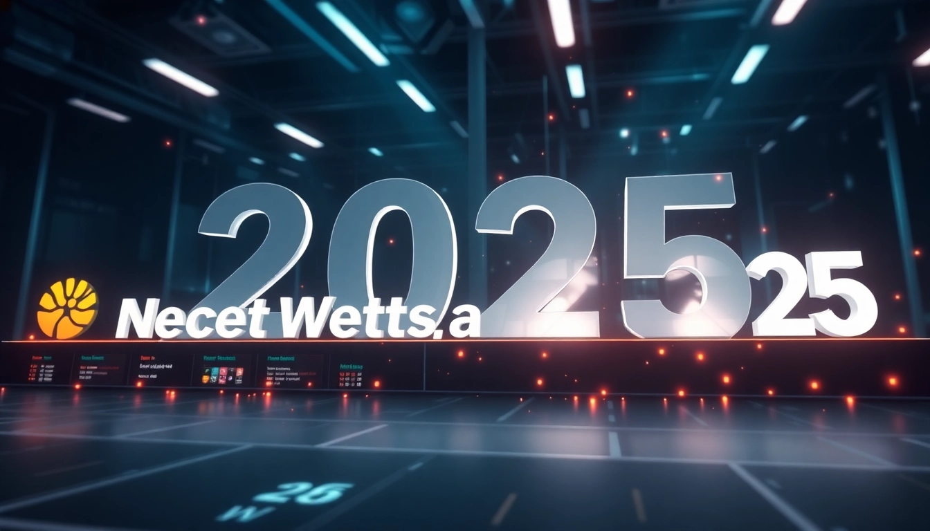 Liste der neuen Wettanbieter 2025 präsentieren, mit ansprechenden Farben und Logos in einem modernen Umfeld.