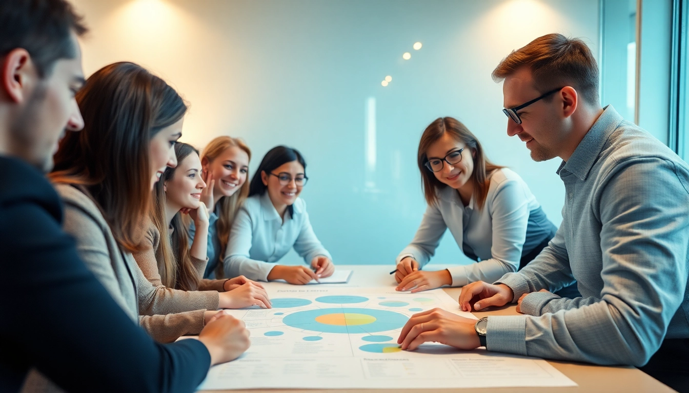 Consultants discussing strategies in Hannover during an Unternehmensberatung meeting.