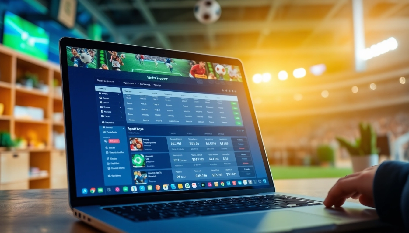 Entdecken Sie Wettanbieter ohne LUGAS: Modernes Online-Wettportal am Laptop mit vielfältigen Sportwetten-Optionen.