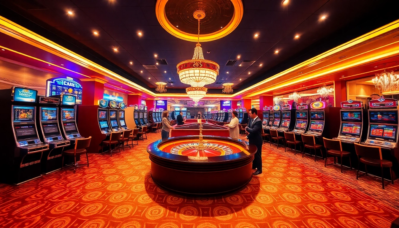 Erleben Sie den Nervenkitzel der besten Online-Casinos mit glücklichen Spielern und eleganten Spielautomaten.