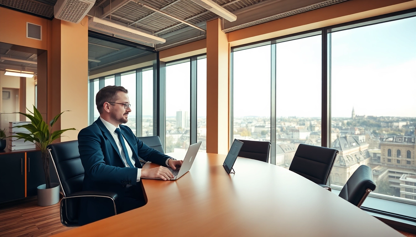 Headhunter Bielefeld berät Kandidaten in einem modernen Büro.