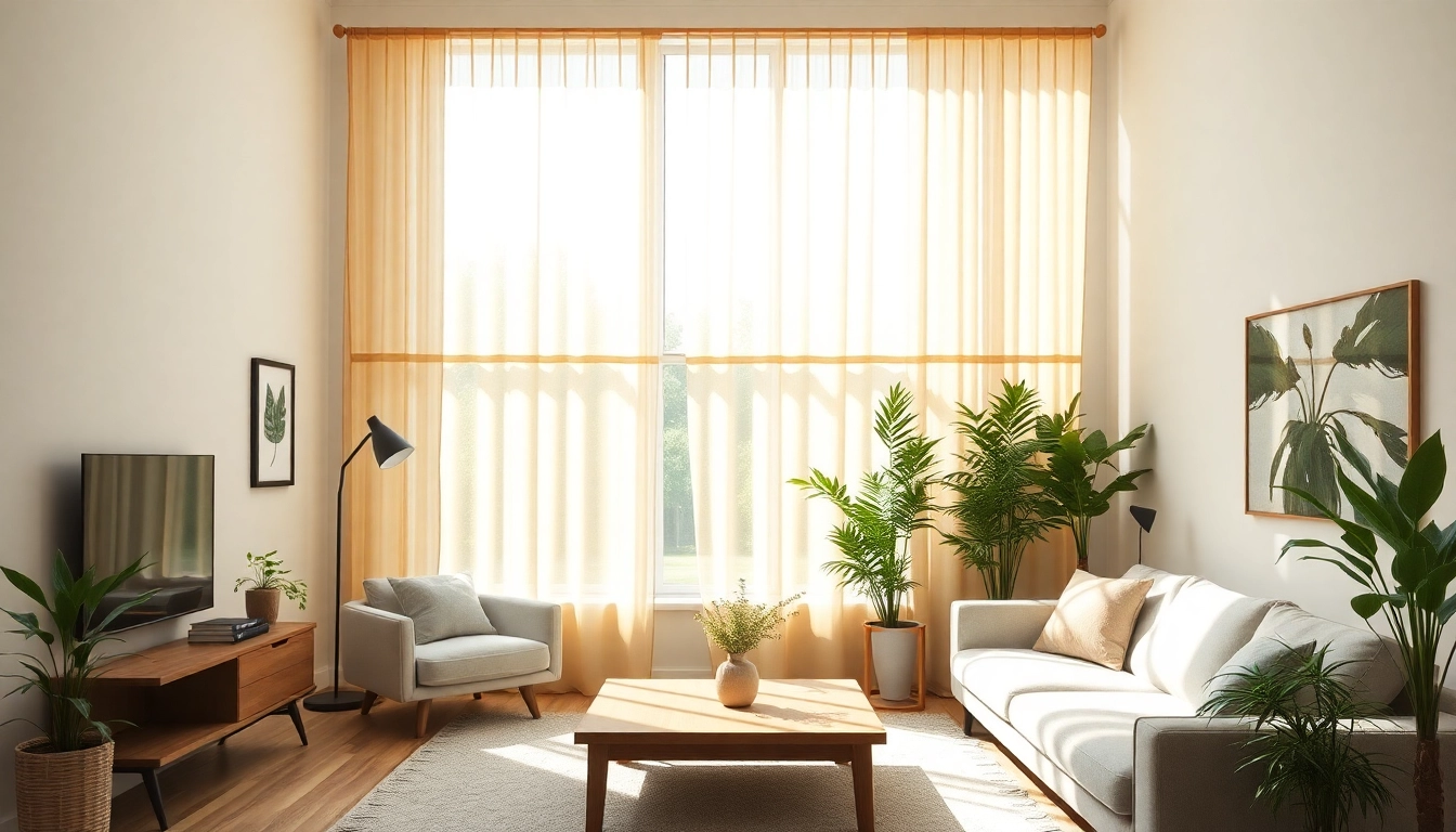 Plissee ohne Bohren sorgt für eine elegante Lichtdurchflutung in einem modernen Wohnraum.