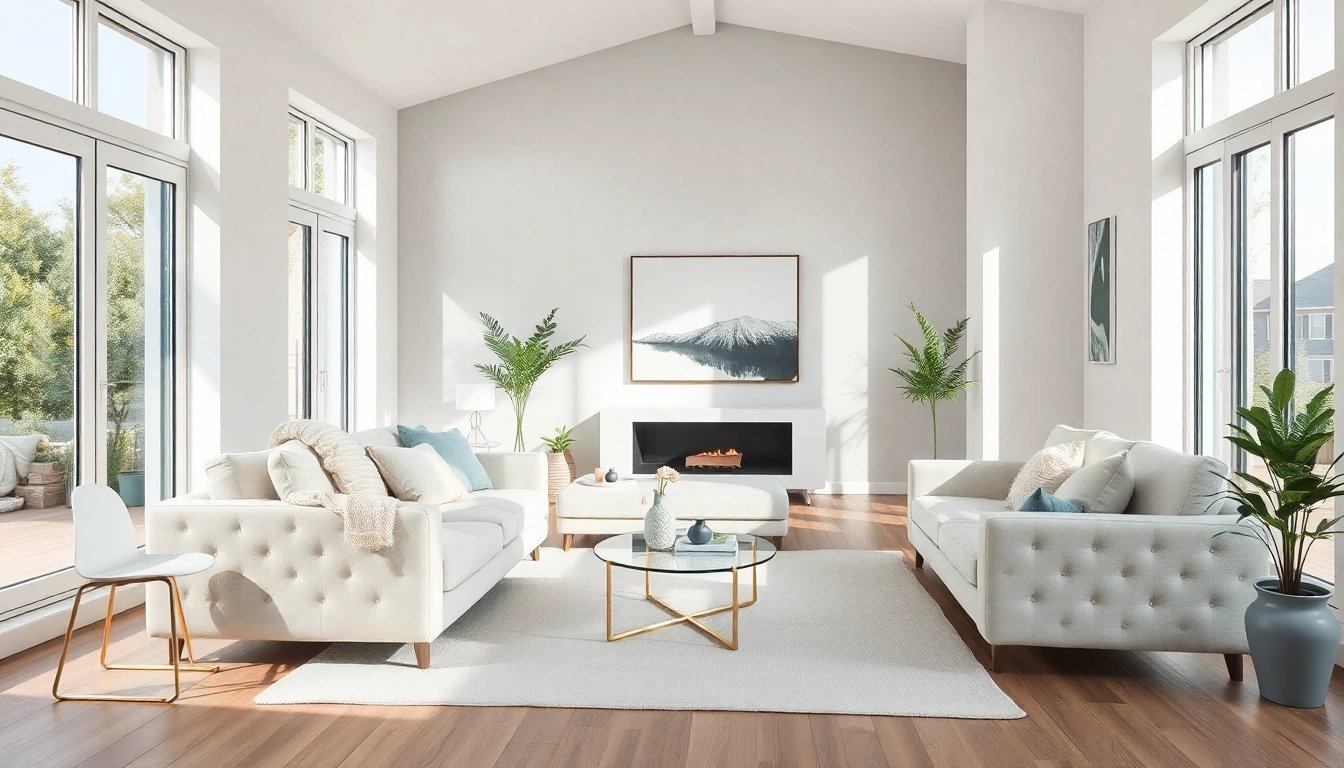 Entdecken Sie kreative Raumgestaltung mit einem einladenden Wohnzimmer, das modernes Design und natürliche Lichtverhältnisse vereint.