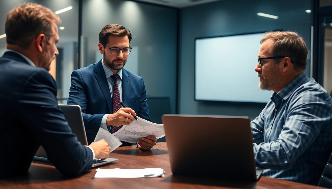 Headhunter Vertrieb führt ein Gespräch mit einem qualifizierten Kandidaten in einem modernen Büro.