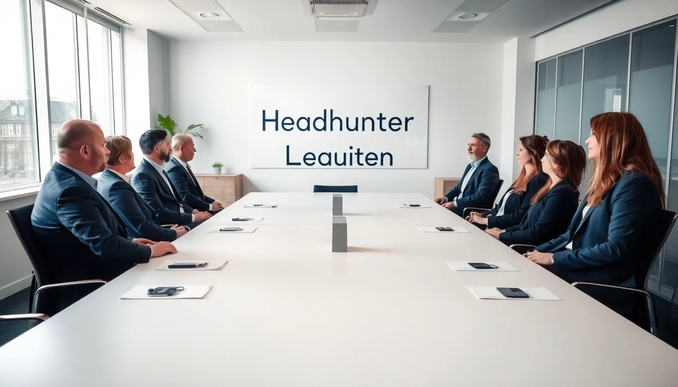 Professionelles Meeting in Leverkusen mit Headhunter Leverkusen und Fachleuten in elegantem Austausch.