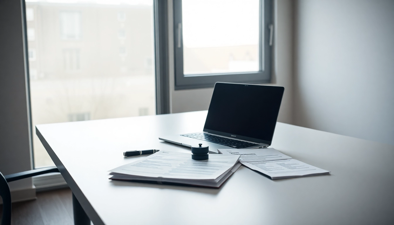 Headhunter IT analysiert Bewerbungsunterlagen auf einem modernen Schreibtisch.