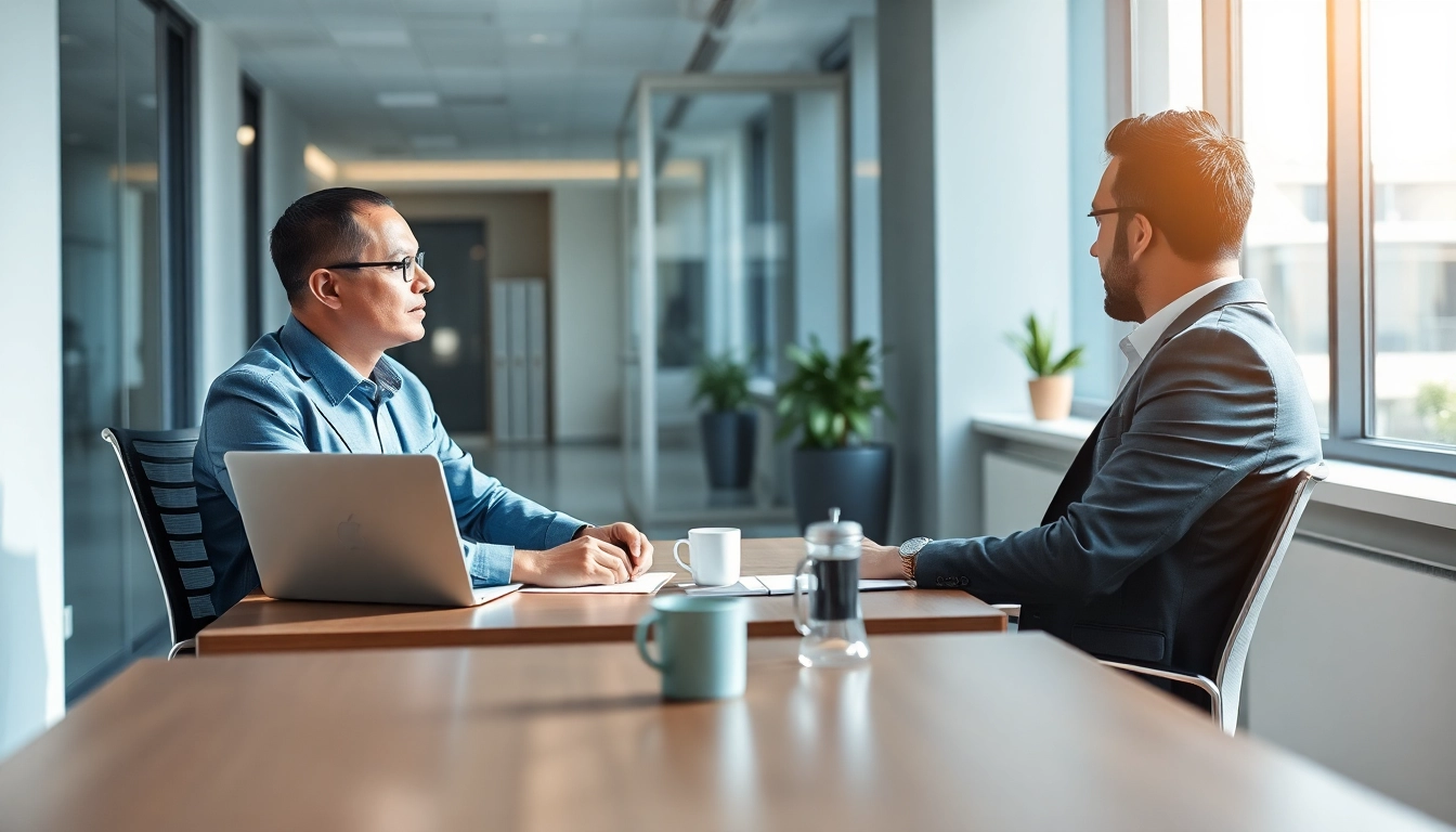 Headhunter IT im modernen Büro, der erfolgreich Kandidaten anzieht und rekrutiert.