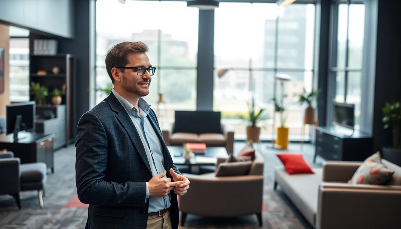 Headhunter Schweiz im Gespräch in einem modernen Büro mit ansprechendem Design.